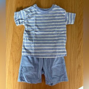 Hanna Andersson Periwinkle Tshirt and Short Set 18-24M